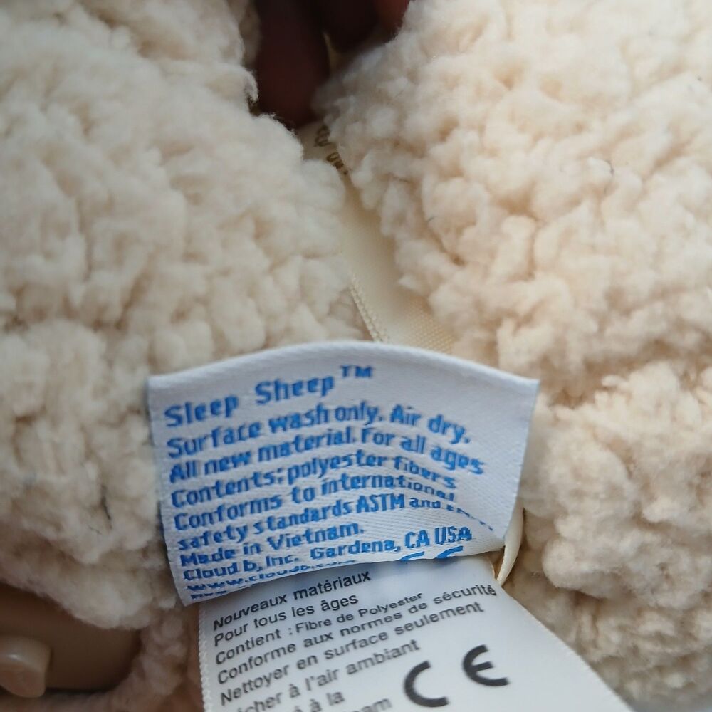 CloudB Nightime Sleep Sheep Stuffed Animal Plush Heartbeat Timer Sounds 12 Inch - Picture 7 of 8